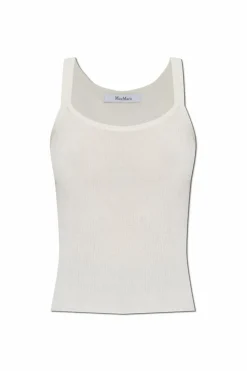 Max Mara BIAŁY Prążkowany top `Helier`