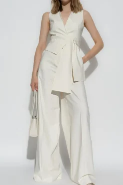 Max Mara BIAŁY Spodnie `Finish`