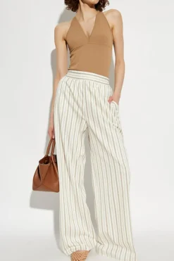 Max Mara BIAŁY Spodnie `Louvre`