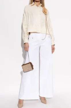 Max Mara BIAŁY Spodnie `Memore`