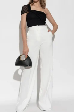 Max Mara BIAŁY Spodnie `Ponte`