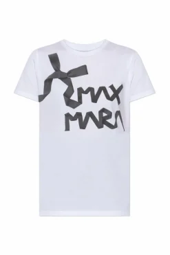 Max Mara BIAŁY T-shirt `Calcio`