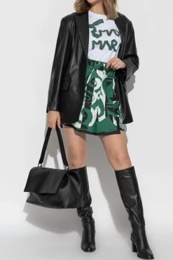 Max Mara BIAŁY T-shirt `Calcio`