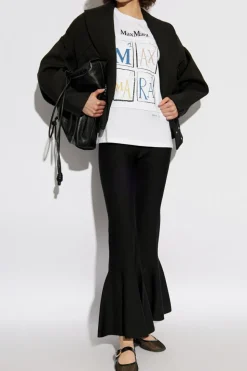 Max Mara BIAŁY T-shirt `Colibri`