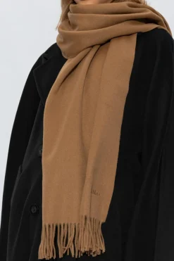 Max Mara BRĄZOWY Kaszmirowy szal `Baci`