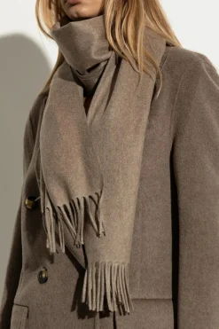 Max Mara BRĄZOWY Kaszmirowy szal ‘Baci’