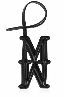 Max Mara CZARNY Skórzana zawieszka `Mmcharm`