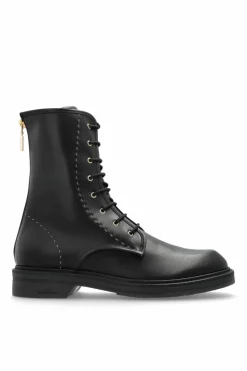 Max Mara CZARNY Skórzane buty `Urbancombact`