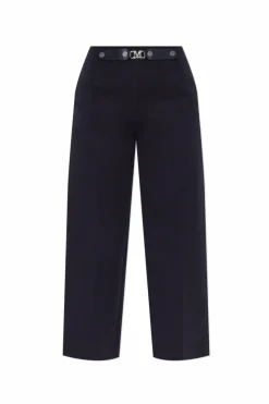 Max Mara GRANATOWY Spodnie w kant ‘Novella’