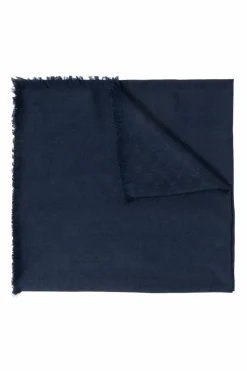 Max Mara GRANATOWY Szal `Umes`