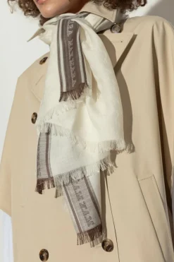 Max Mara kremowy Szal ‘Madre’