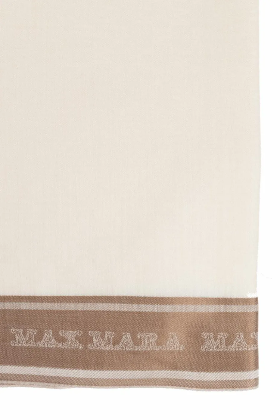 Max Mara kremowy Szal `Madre`