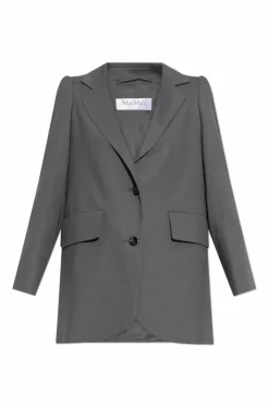 Max Mara SZARY Wełniana marynarka
