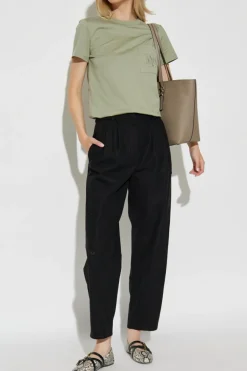 Max Mara ZIELONY T-shirt `Papaia`