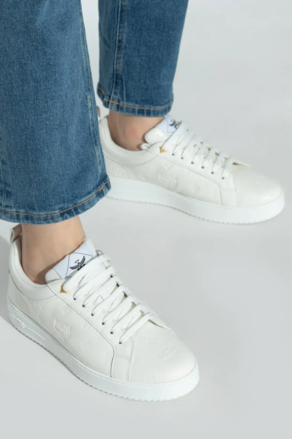 MCM BIAŁY Buty sportowe