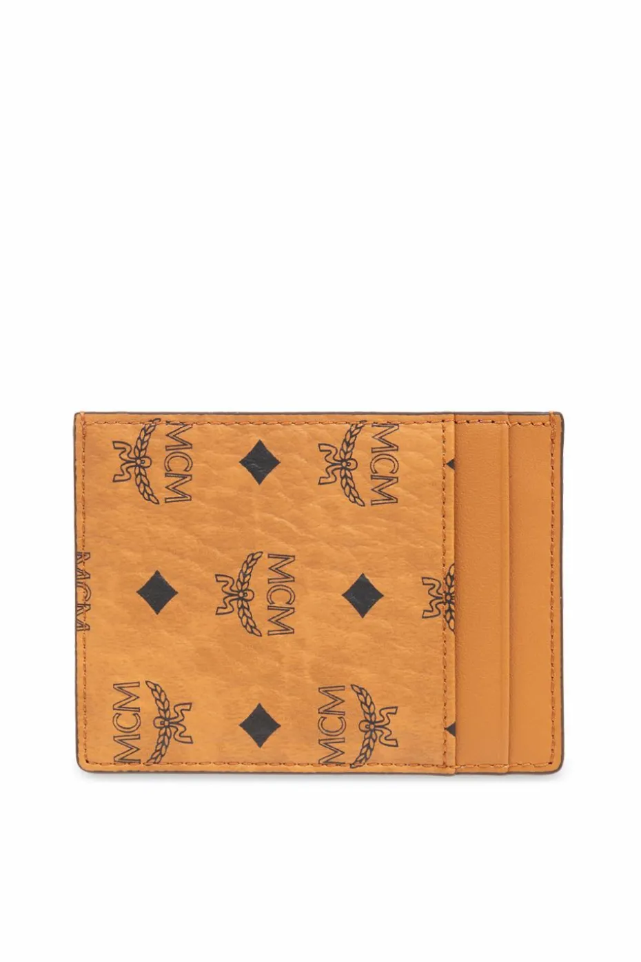 MCM BRĄZOWY Etui na karty z logo