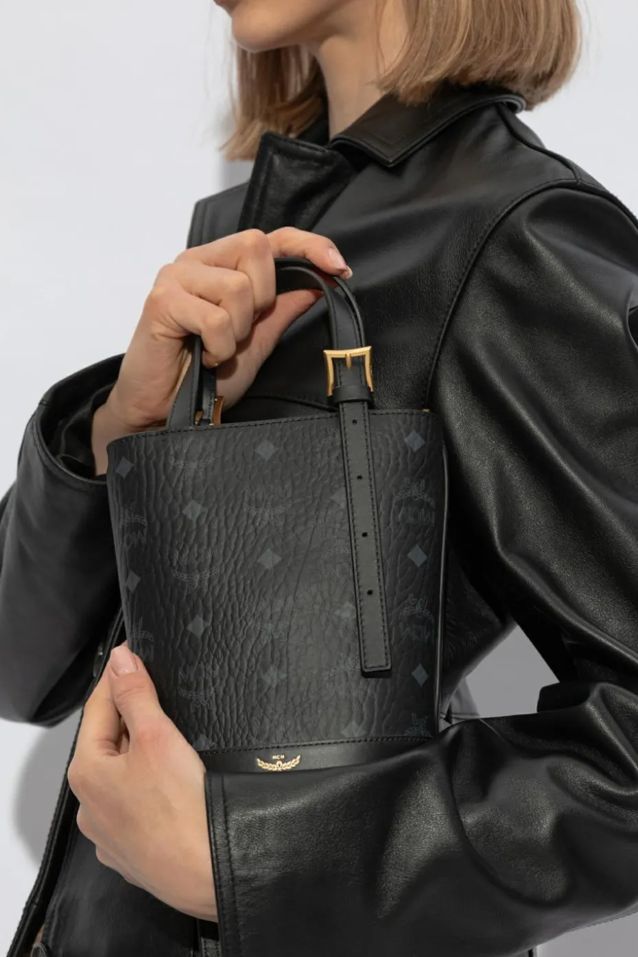 MCM CZARNY Torba na ramię