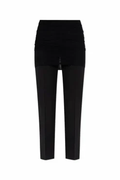 MM6 Maison Margiela CZARNY Spodnie w kant