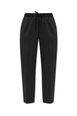 MM6 Maison Margiela CZARNY Spodnie w kant