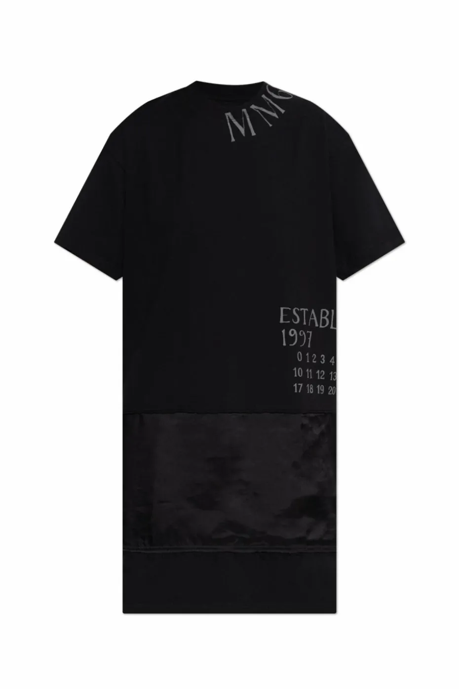 MM6 Maison Margiela CZARNY Sukienka nadrukiem