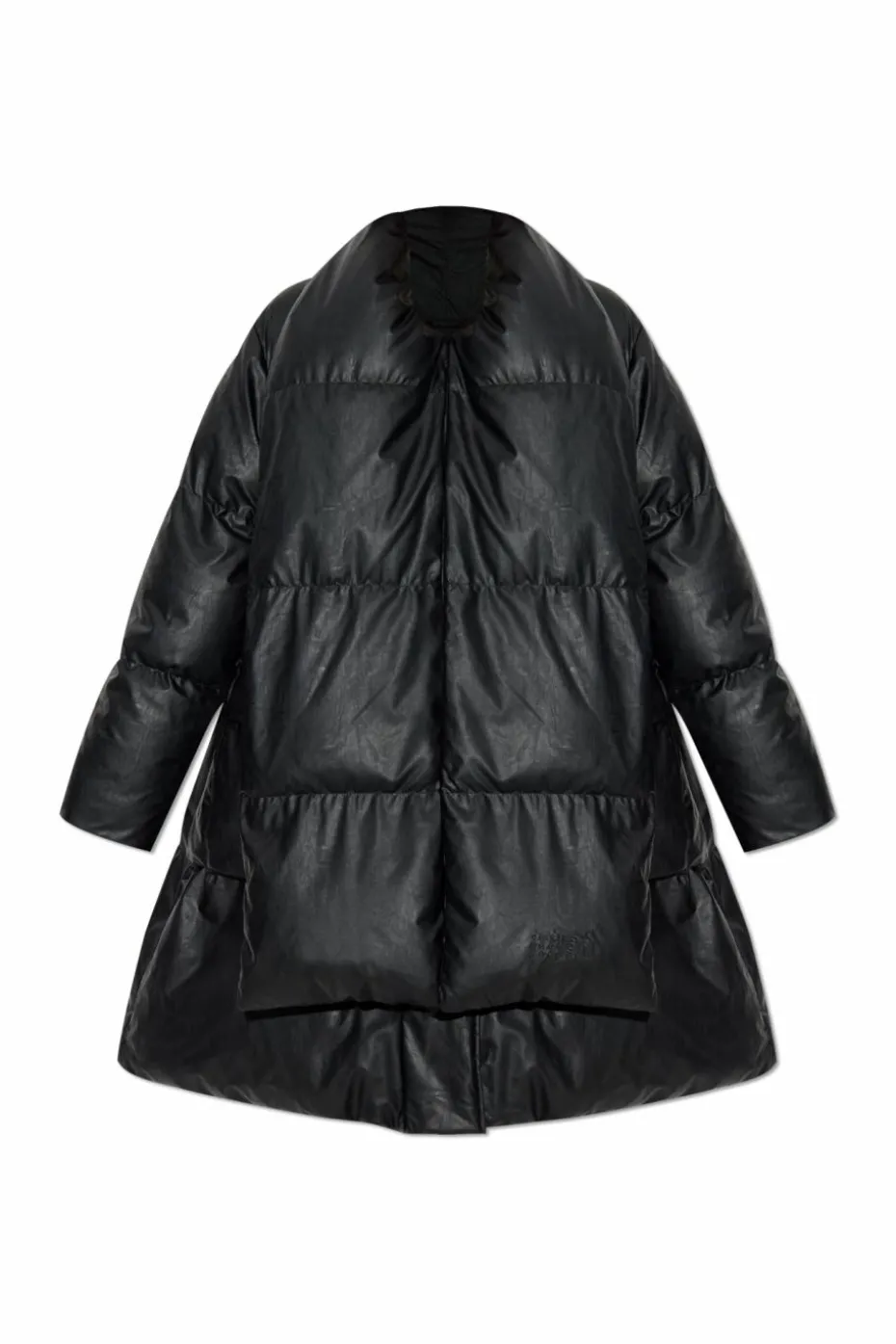 MM6 Maison Margiela CZARNY Płaszcz puchowy