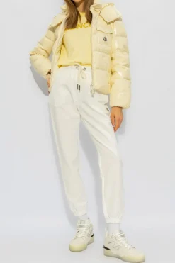 Moncler BIAŁY Bawełniane spodnie dresowe