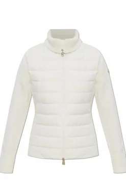 Moncler BIAŁY Kardigan ze stójką