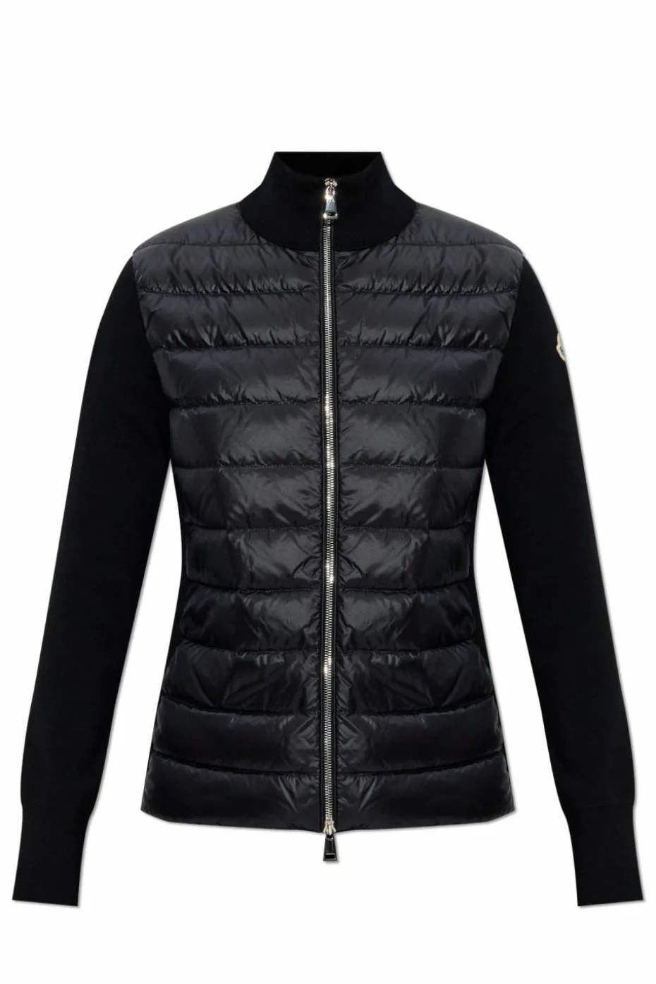 Moncler CZARNY Kardigan ze stójką