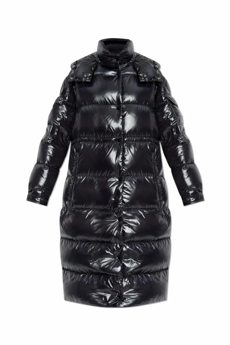 Moncler CZARNY Puchowy płaszcz `Hanoverian`