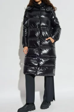 Moncler CZARNY Puchowy płaszcz `Hanoverian`