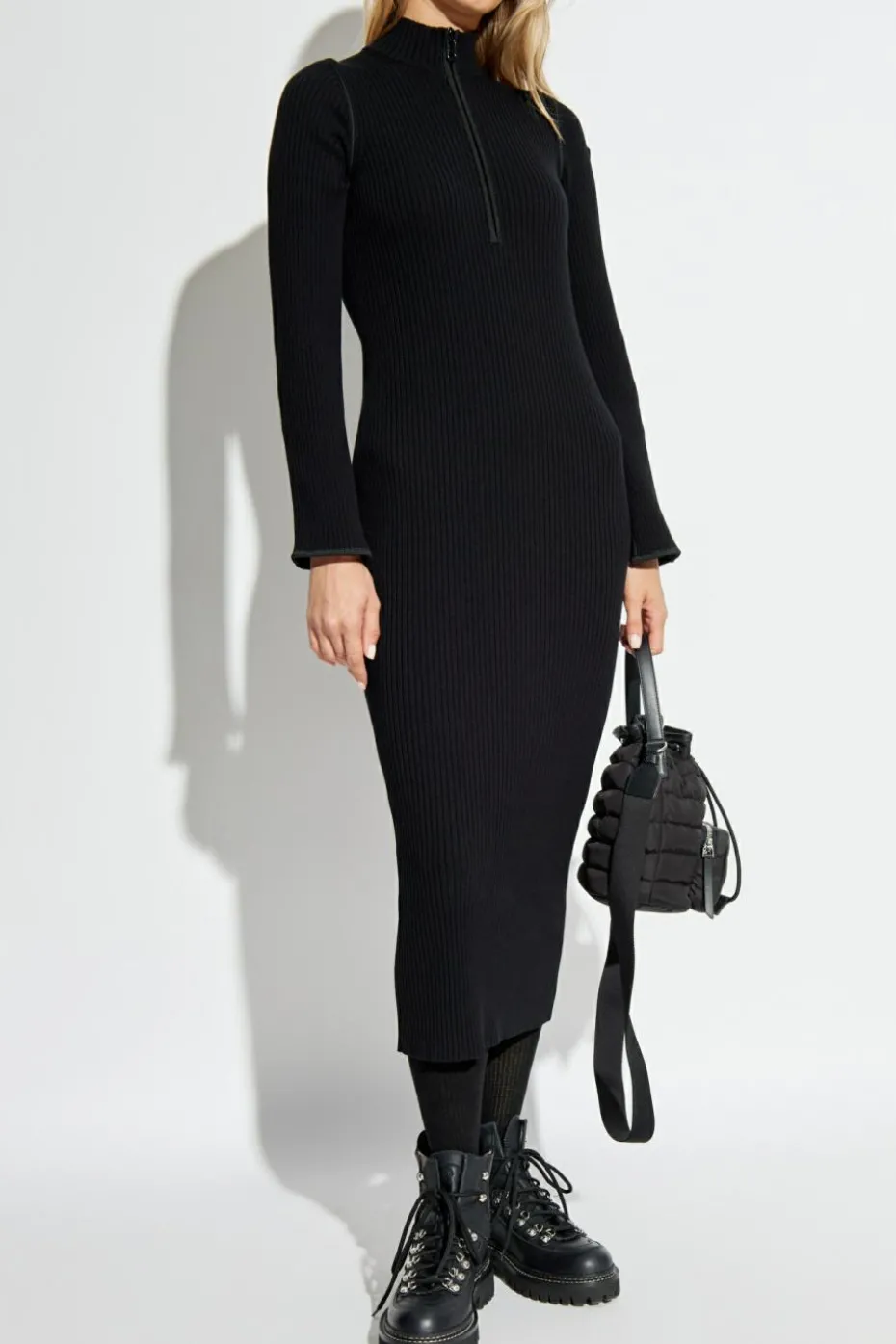 Moncler CZARNY Sukienka `Tricot`
