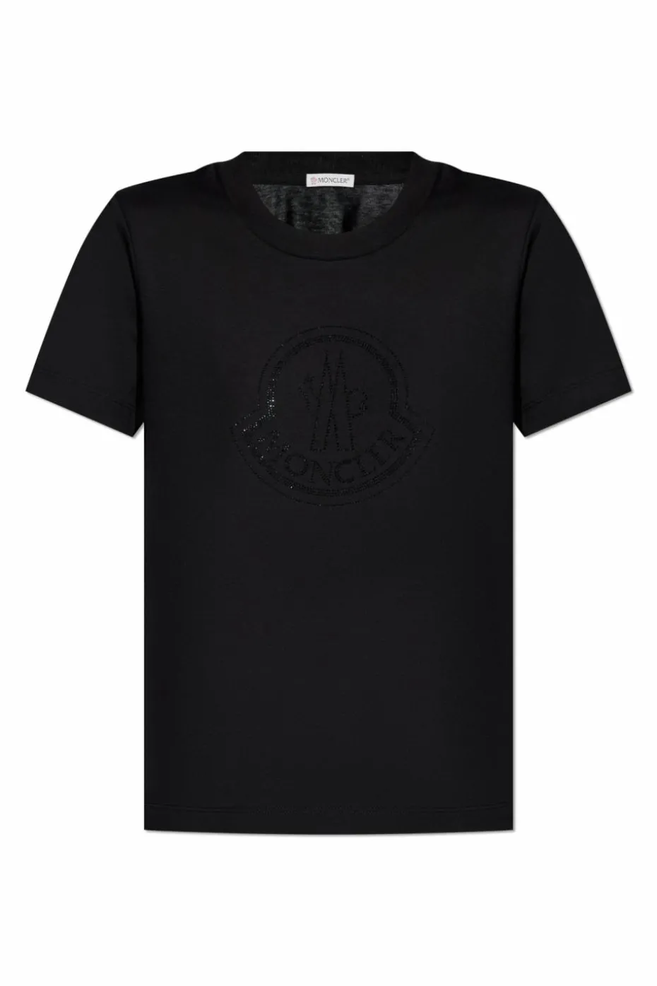 Moncler CZARNY T-shirt z logo
