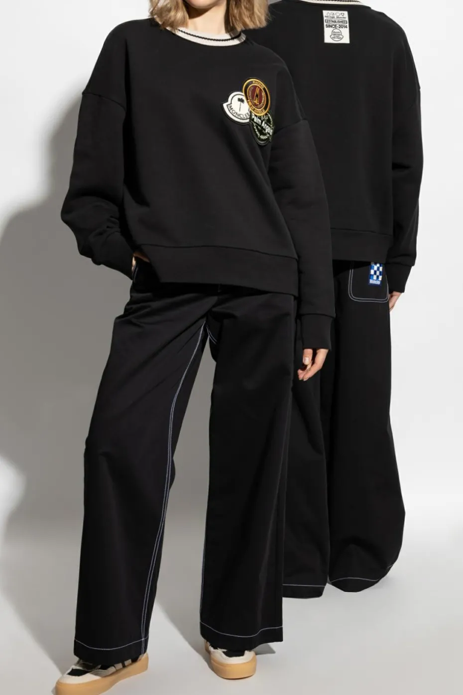Moncler Genius CZARNY 8 MONCLER PALM ANGELS
