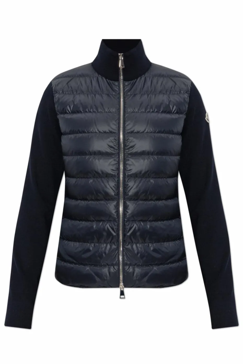 Moncler GRANATOWY Kardigan ze stójką