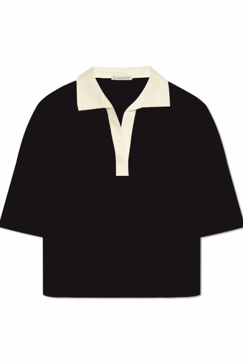 Moncler GRANATOWY Polo z naszywką z logo