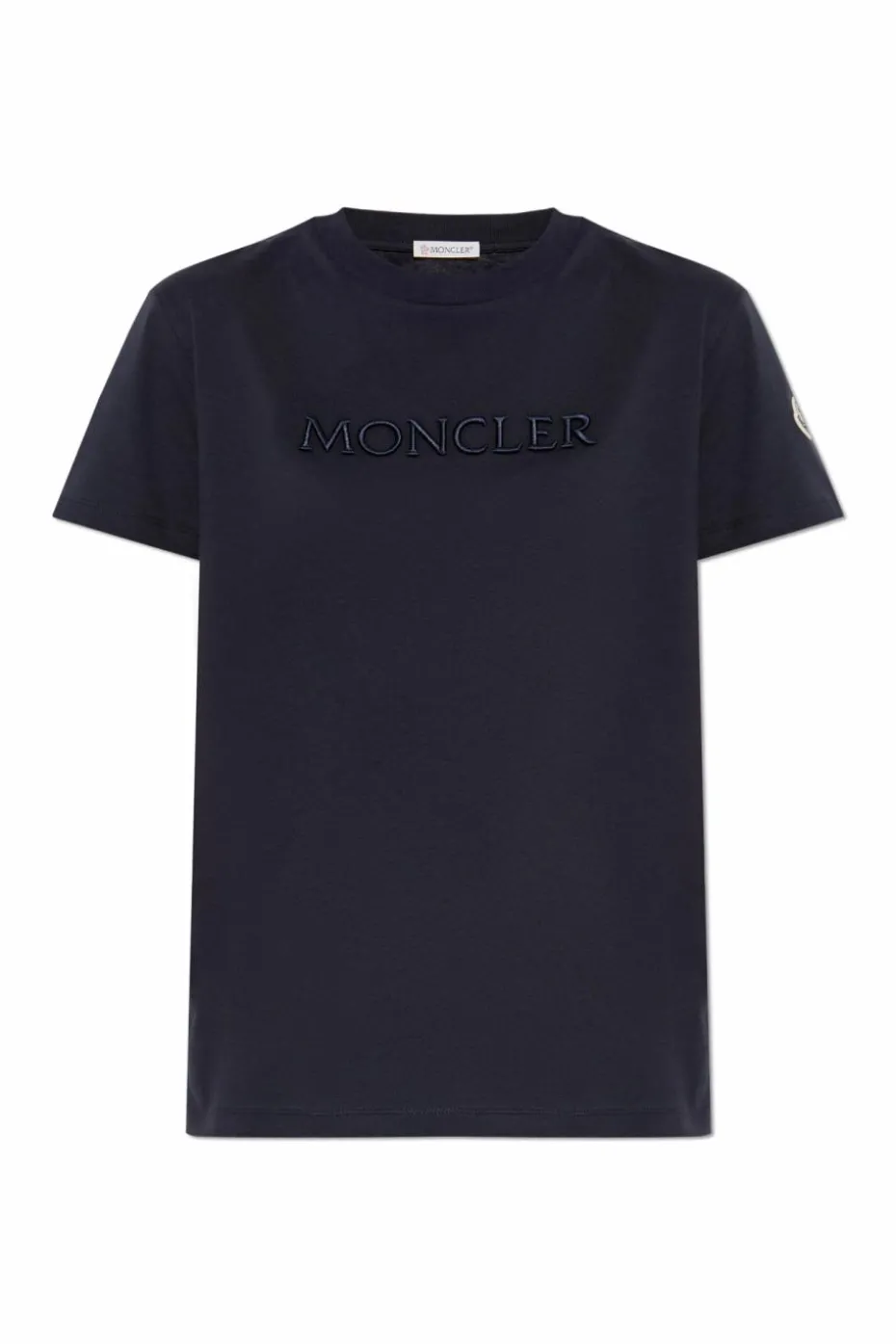 Moncler GRANATOWY T-shirt z logo