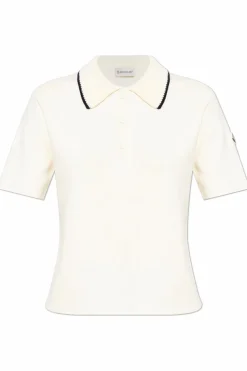 Moncler kremowy Bawełniane polo