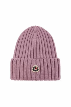 Moncler RÓŻOWY Czapka z logo