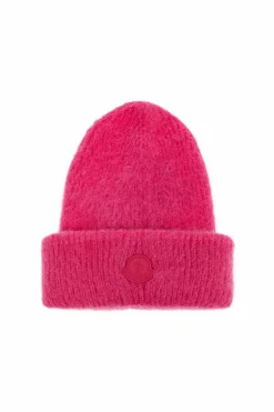 Moncler RÓŻOWY Moherowa czapka
