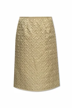Moncler ZIELONY Pikowana spódnica