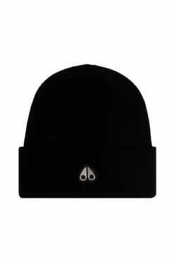 Moose Knuckles CZARNY Wełniana czapka