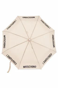 Moschino beżowy Parasol z logo
