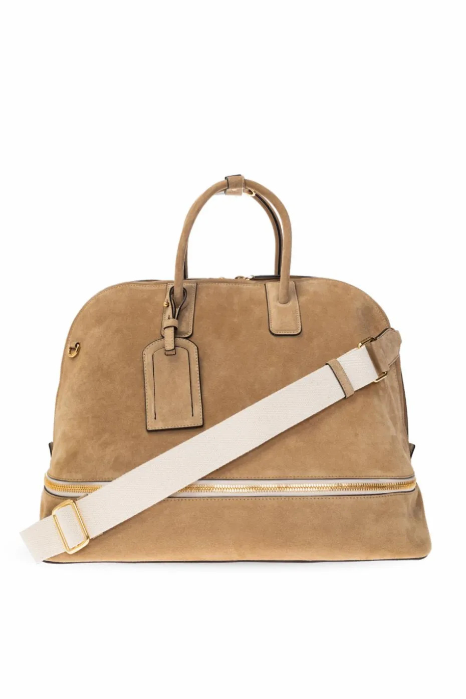 Moschino beżowy Zamszowa torba do ręki