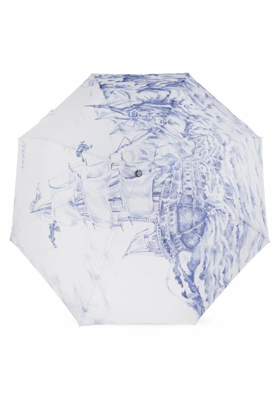 Moschino BIAŁY Składany parasol
