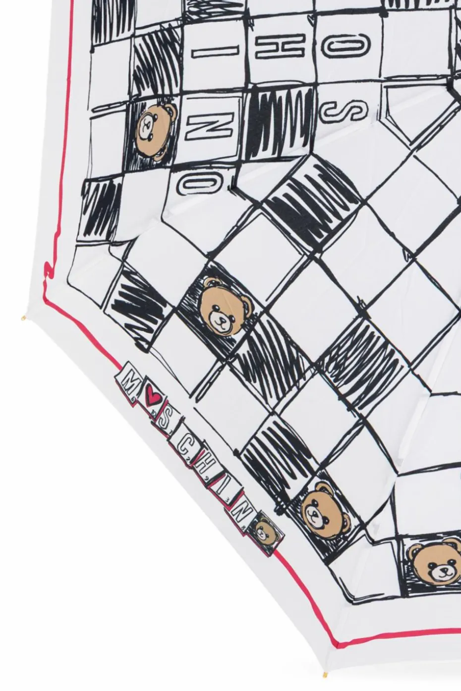Moschino BIAŁY Składany parasol