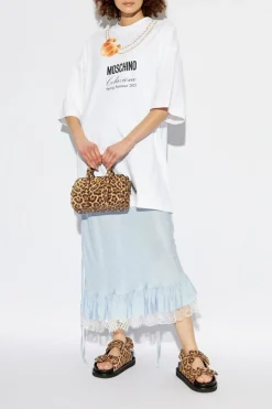 Moschino BIAŁY Sukienka z nadrukiem