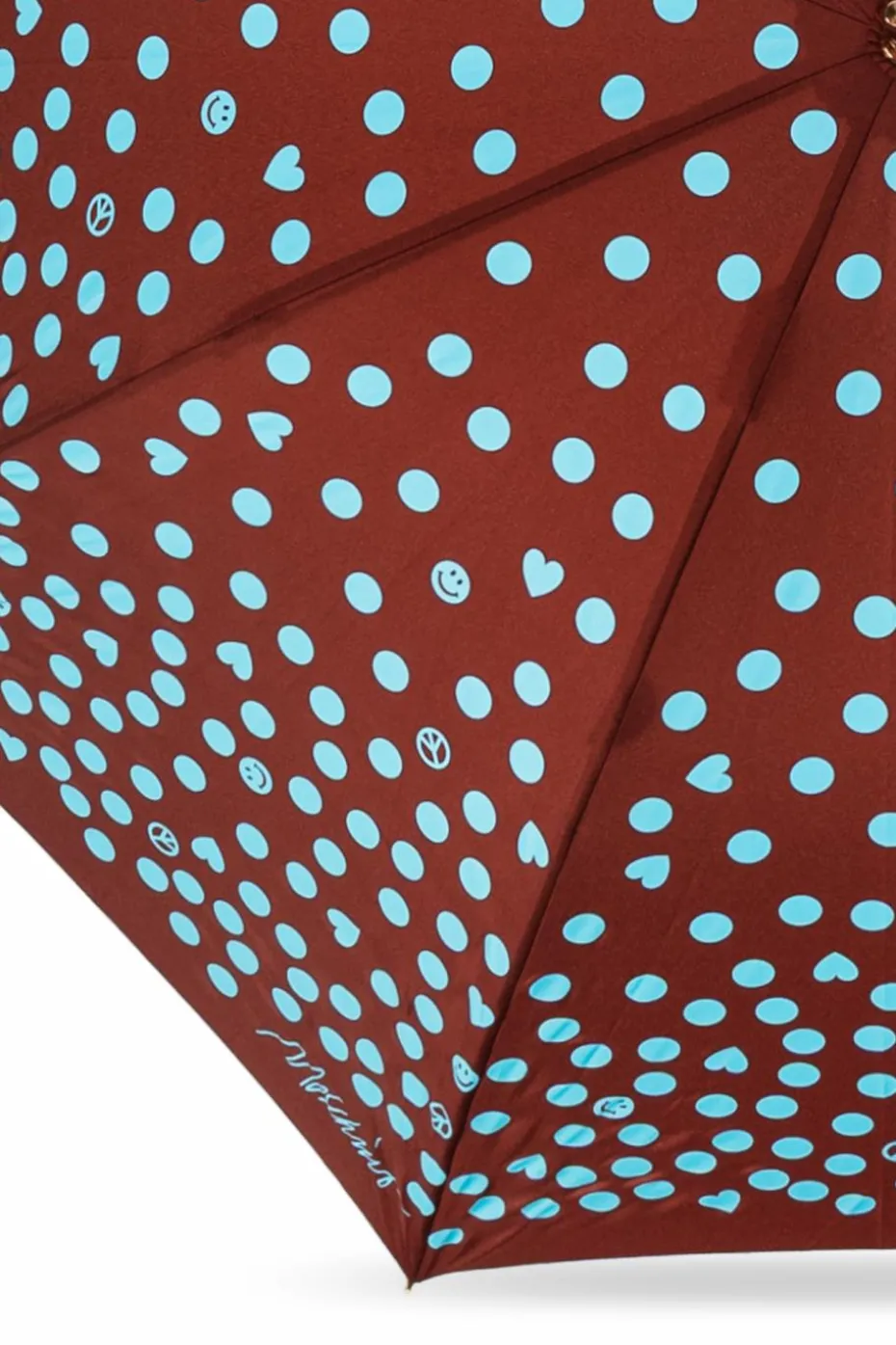 Moschino BRĄZOWY Parasol ze wzorem