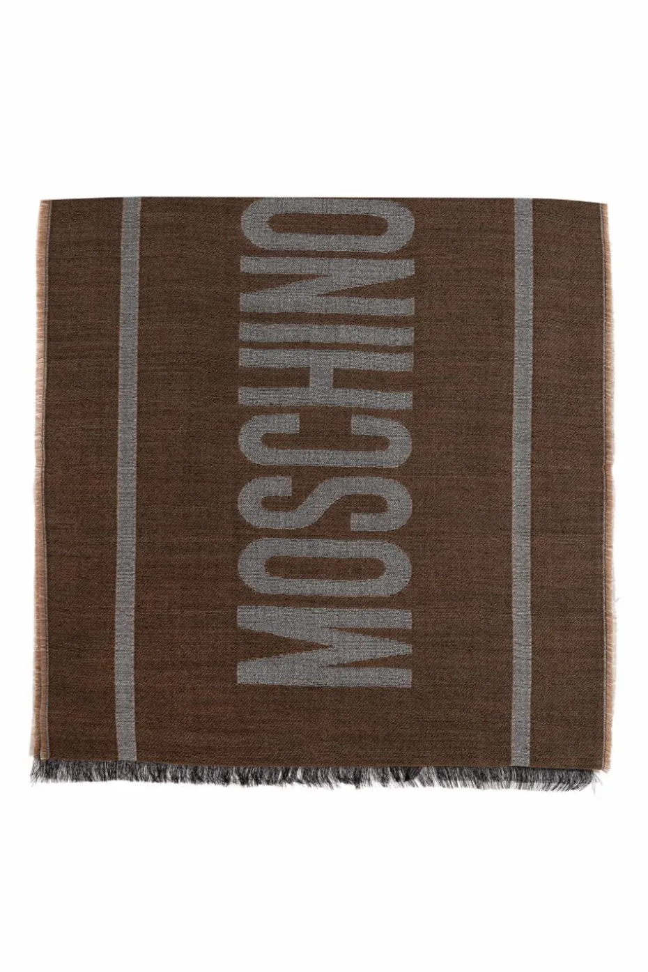 Moschino BRĄZOWY Szal z logo
