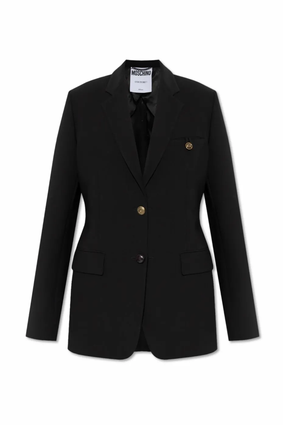 Moschino CZARNY Marynarka z kieszeniami