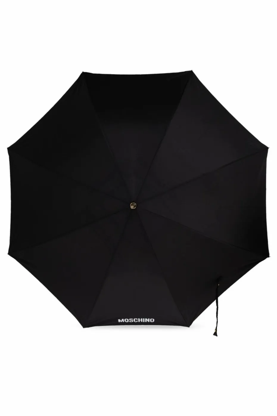 Moschino CZARNY Parasol ze wzorem